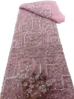 Новое плотное кружево с вышивкой из бисера, высококачественные ткани для вечернего платья с хрустальными пайетками cheongsam dress