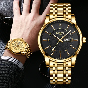 NIBOSI Модные Роскошные мужские часы от ведущего бренда, спортивные водонепроницаемые кварцевые наручные часы, мужские часы Relogio Masculino