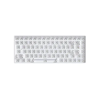 Механическая клавиатура с возможностью горячей замены 84 клавиш, 3 режима беспроводной связи Bluetooth 2.4G, комплект механической клавиатуры на заказ, белый