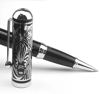 Duke Black & Silver Zebra Шариковая ручка с металлическим роликом, Профессиональная ручка для письма DRP012