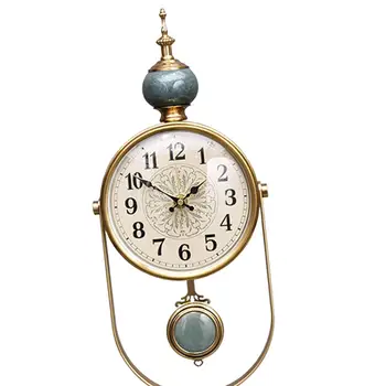 Керамические настольные часы Домашний декор в винтажном стиле, не Тикающий Аналоговый будильник для спальни, офиса, камина, детей и подростков
