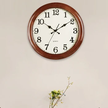 Бесшумные Скандинавские Стильные Настенные часы Современная гостиная Роскошные Деревянные Настенные часы Кухня Спальня Настенный декор Horloge Murale WK50WC