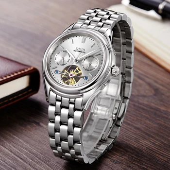 Мужские часы DOM, лучший бренд, Роскошные механические часы, мужские водонепроницаемые спортивные наручные часы Relogio M-815D-7M